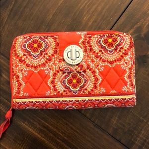 Orange Vera Bradley wallet
